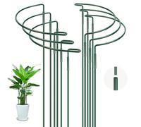 OFFCUP Tuteurs pour Plantes, 6PCS 25 * 40CM Vert Support de Plantes de Jardin en Métal Demi-Rond, Anneau Support de Jardin pour Pivoines Hortensias Roses Sédum Légumes Tomates