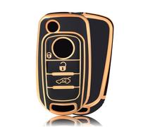 OFFCURVE Coque Cle Couvre Clé Cache Clef, Etui a Cles Étui à Clés Voiture Convient pour Fiat 500X Tipo Toro Freedom Egea Aegea Argo Cronos Doblo Nuova Mirror Lounge S Design Dodge Neon Jeep Renegade