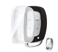 OFFCURVE Coque Cle Transparent Couvre ache Clef, Etui a Cles Étui à Clés Voiture pour Hyundai i20 i30 i40 ix25 ix30 ix45 Santa Fe Ioniq Sonata Kona Tucson Elantra Solaris Accent