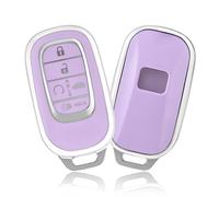 OFFCURVE Coque de clé pour Honda, coque de clé de voiture spéciale compatible avec Honda Civic Accord HR-V CR-V Pilot Sport SI EX EX-L Touring 2022 et 2023 - Accessoire de voiture - Violet