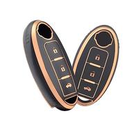 OFFCURVE Etui a Cle Voiture Coque Clé, Étui à Clés Couvre Clef Cache Clef 3/4 Boutons Apte à Nissan Qashqai Juke Micra Murano Note X-Trail 370Z J11 T32 Pathfinder Tiida Cube Pulsar Leaf Kicks Infiniti