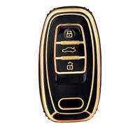 OFFCURVE Etui a Cle Voiture Coque Clé, Étui à Clés Couvre Clef Cache Clef 3 Boutons Apte à Audi A1 A3 A4 A5 A6 A7 A8 Q3 Q5 Q7 Q8 S3 S4 S5 S6 S7 S8 R8 RS4 RS5 RS6 RS7 TT TTS TTRS 4G B8 E-Tron Quattro