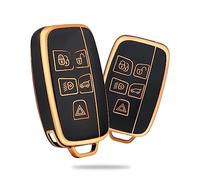 OFFCURVE Etui a Cle Voiture Coque Clé, Étui à Clés Couvre Clef Cache Clef Apte à Land Rover Defender Discovery Freelander LR2 LR4 Range Rover Sport Evoque Velar Vogue Jaguar XE XF XJ F-Pace F-Type