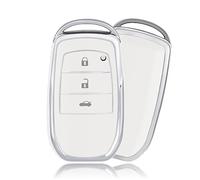 OFFCURVE Etui a Cle Voiture Coque Clé, Étui à Clés Couvre Clef Cache Clef Apte à Toyota RAV4 Land Cruiser 200 Yaris 4 GR Aygo X 86 Cross Auris Vios Prius Camry Corolla Prado Hilux Harrier Fortuner