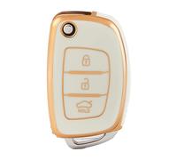 OFFCURVE Etui a Cle Voiture Coque Clé, Étui à Clés Couvre Clef Cache Clef Convient pour Hyundai i10 i20 i30 i40 ix20 ix25 ix30 ix35 ix45 ix55 Elantra Sonata Tucson Santa Fe Accent Creta Verna Mistra