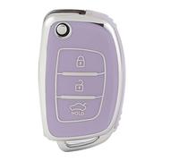 OFFCURVE Etui a Cle Voiture Coque Clé, Étui à Clés Couvre Clef Cache Clef Convient pour Hyundai i10 i20 i30 i40 ix20 ix25 ix30 ix35 ix45 ix55 Elantra Sonata Tucson Santa Fe Accent Creta Verna Mistra