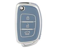 OFFCURVE Etui a Cle Voiture Coque Clé, Étui à Clés Couvre Clef Cache Clef Convient pour Hyundai i10 i20 i30 i40 ix20 ix25 ix30 ix35 ix45 ix55 Elantra Sonata Tucson Santa Fe Accent Creta Verna Mistra