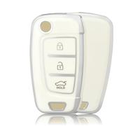 OFFCURVE Etui a Cle Voiture Coque Clé, Étui à Clés Couvre Clef Cache Clef Convient pour Hyundai i30 i30n i35 i40 ix35 NX4 Solaris Elantra Tucson Kona Azera Sonata Genesis Santa Fe Verna Accent Creta