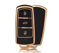 OFFCURVE Etui a Cle Voiture Coque Clé, Étui à Clés Couvre Clef Cache Clef Convient pour VW Volkswagen CC Passat B6 B7 3C CC GTI Alltrack Variant Magotan B5 Bora Cady Golf Jetta Polo Sharan