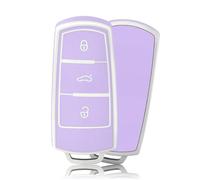 OFFCURVE Etui a Cle Voiture Coque Clé, Étui à Clés Couvre Clef Cache Clef Convient pour VW Volkswagen CC Passat B6 B7 3C CC GTI Alltrack Variant Magotan B5 Bora Cady Golf Jetta Polo Sharan
