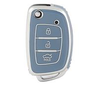 OFFCURVE Etui a Cle Voiture Coque Clé, Étui à Clés TPU Couvre Clef 3 Boutons pour Hyundai i10 i20 i30 Coupe i40 iX20 ix25 iX35 ix45 Kona ioniq Santa Fe Accent Elantra Kia