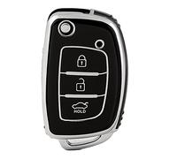 OFFCURVE Etui a Cle Voiture Coque Clé, Étui à Clés TPU Couvre Clef 3 Boutons pour Hyundai i10 i20 i30 Coupe i40 iX20 ix25 iX35 ix45 Kona ioniq Santa Fe Accent Elantra Kia
