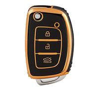 OFFCURVE Etui a Cle Voiture Coque Clé, Étui à Clés TPU Couvre Clef 3 Boutons pour Hyundai i10 i20 i30 Coupe i40 iX20 ix25 iX35 ix45 Kona ioniq Santa Fe Accent Elantra Kia