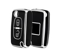 OFFCURVE Etui a Clef Couvre Clef Étui oque Clé pour Citroen C1 C2 C3 C4 C5 Picasso Peugeot 107 206 207 307 308 406 407 607 2/3 Boutons