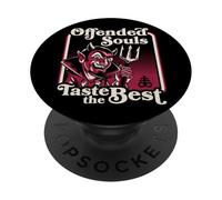 Offended Souls Taste The Best Retro Vintage Dark Humour Devil PopSockets PopGrip Adhésif