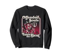 Offended Souls Taste The Best Retro Vintage Dark Humour Devil Sweatshirt
