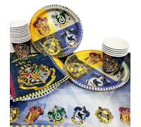 Offer Shop Fournitures de fête Harry Potter Assiettes en Papier Tasses Serviettes Nappe -16 Invités