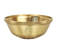 Offering Bowl, Brass, Triple Moon Dish with Small Crystal Storage, Metal Bowl for Altar Meditation Yoga Studio Ceremony Mindfulness Practice Tabletop Smudging Women Men, 3.54x3.54x1.38 inches