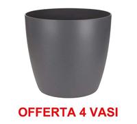 Offert 4 Vaso Brussels Round Mini 9,5cm Anthracite Elho Multicolore