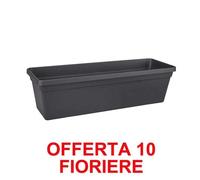 Offerta 10 Fioriera Green Basics Trough 50cm Living Black Elho Multicolore