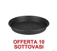 OFFERTA 10 SOTTOVASO GREEN BASICS SAUCER 34CM LIVING BLACK ELHO