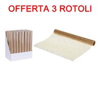 Offerta 3 Pz Rotolo Di Organza 1pz 38x200cm Per Decorazioni Oro Arredo Addobbi Natale