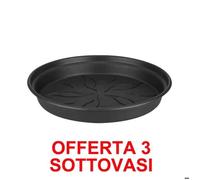 Offerta 3 Sottovaso Green Basics Saucer 29cm Living Black Elho Multicolore