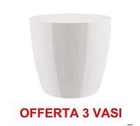 Offerta 3 Vaso Brussels Diamond Round 22cm White Elho Multicolore