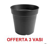 OFFERTA 3 VASO GREEN BASICS GROWPOT 21CM LIVING BLACK ELHO