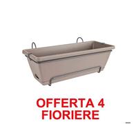 Offerta 4 Fioriera Barcelona Allin1 50cm Taupe Elho Multicolore