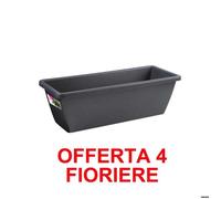 Offerta 4 Fioriera Barcelona Trough 50cm Anthracite Elho Multicolore