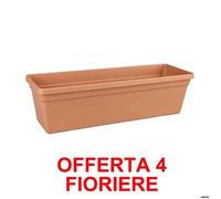 Offerta 4 Fioriera Green Basics Trough 50cm Mild Terra Elho Multicolore