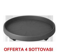 Offerta 4 Sottovaso Con Ruote Universal Planttaxi 30cm Antracite Multicolore