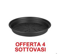 OFFERTA 4 SOTTOVASO GREEN BASICS SAUCER 34CM LIVING BLACK ELHO