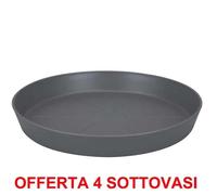 Offerta 4 Sottovaso Loft Urban Saucer Round 21 Anthracite Elho Multicolore