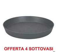 Offerta 4 Sottovaso Loft Urban Saucer Round 28 Anthracite Elho Multicolore