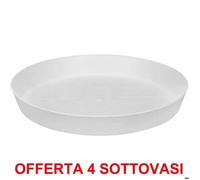 Offerta 4 Sottovaso Loft Urban Saucer Round 28 White Elho Multicolore