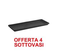 Offerta 4 Sottovaso Per Fioriera Barcelona Trough Saucer 40cm Anthracite Elho Multicolore