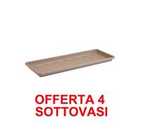 Offerta 4 Sottovaso Per Fioriera Barcelona Trough Saucer 50cm Taupe Elho Multicolore