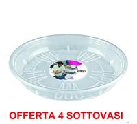 Offerta 4 Sottovaso Trasparente Uni-Saucer Round 33cm Elho Multicolore
