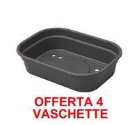 OFFERTA 4 VASCHETTA PER COLTIVARE GREEN BASICS GROW TRAY S LIVING BLACK ELHO