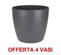 Offerta 4 Vaso Brussels Round 18cm Anthracite Elho Multicolore