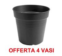 OFFERTA 4 VASO GREEN BASICS GROWPOT 17CM LIVING BLACK ELHO