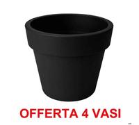 Offerta 4 Vaso Green Basics Top Planter 30cm Living Black Elho Multicolore