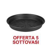 Offerta 5 Sottovaso Green Basics Saucer 10cm Living Black Elho Multicolore