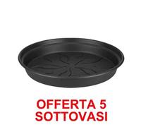 Offerta 5 Sottovaso Green Basics Saucer 17cm Living Black Elho Multicolore