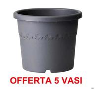 Offerta 5 Vaso Algarve Cilindro Wheels 48cm Anthracite Elho Multicolore