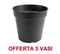 OFFERTA 5 VASO GREEN BASICS GROWPOT 15CM LIVING BLACK ELHO