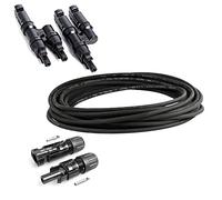 Offgridtec 0005-10002 Kit de raccordement Solaire 2 x 4 mm² - 10 m de câble Solaire + connecteurs MC4 + connecteurs Y