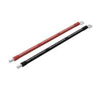 Offgridtec 2m Batteriekabel 35mm² M8 Terminal Zu Schraubklemmenanschluss, Öl-, Kälte- & UV-beständig, Flammwidrig, Für Geräte Mit M8 Schraubklemmenanschluss, Hohe Belastbarkeit, Rot/Schwarz